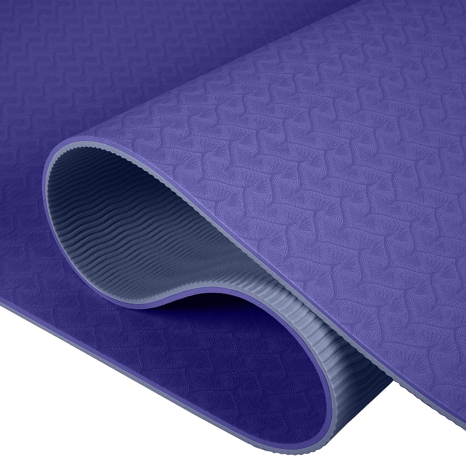 Grand tapis de yoga en TPE épais et antidérapant 183 x 80 x 0,8 cm pour homme et femme, exercice pour la maison, idéal pour la gym, le pilates, le fitness