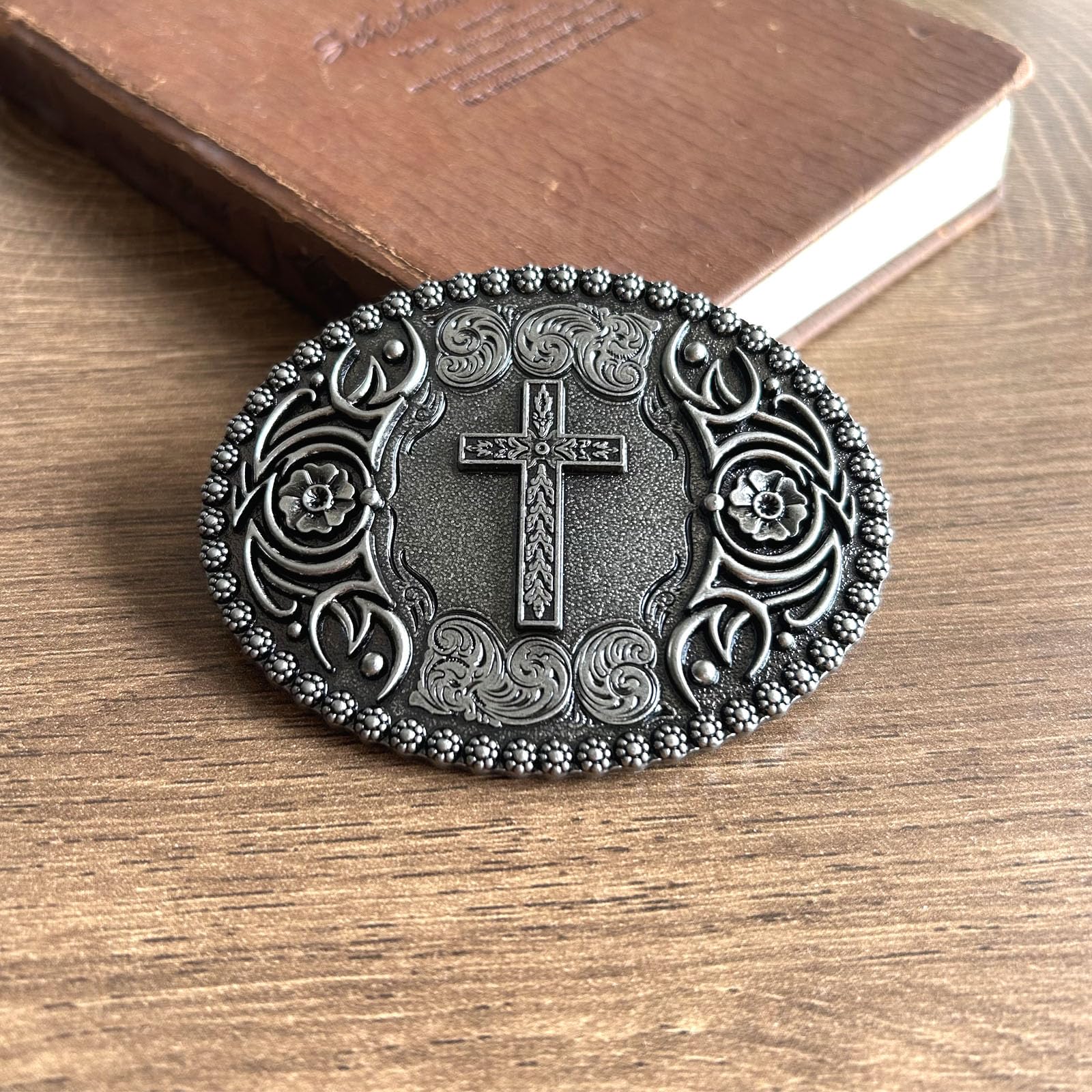 Hebillas de cinturón occidentales para hombres y mujeres, rodeo, vaquera, vintage, religiosa, cruz, fe, hebilla de cinturón