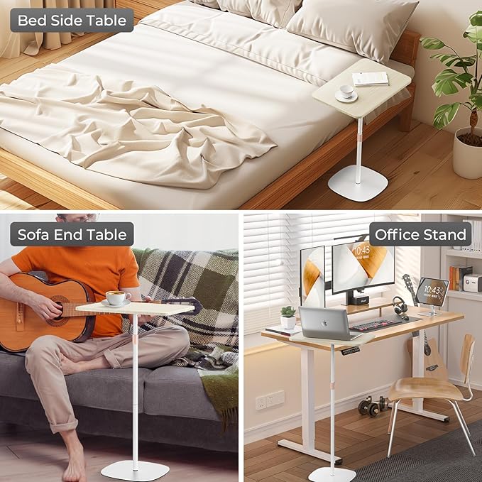 Soporte para portátil ajustable en altura, 18-48 pulgadas, blanco miniatura 7