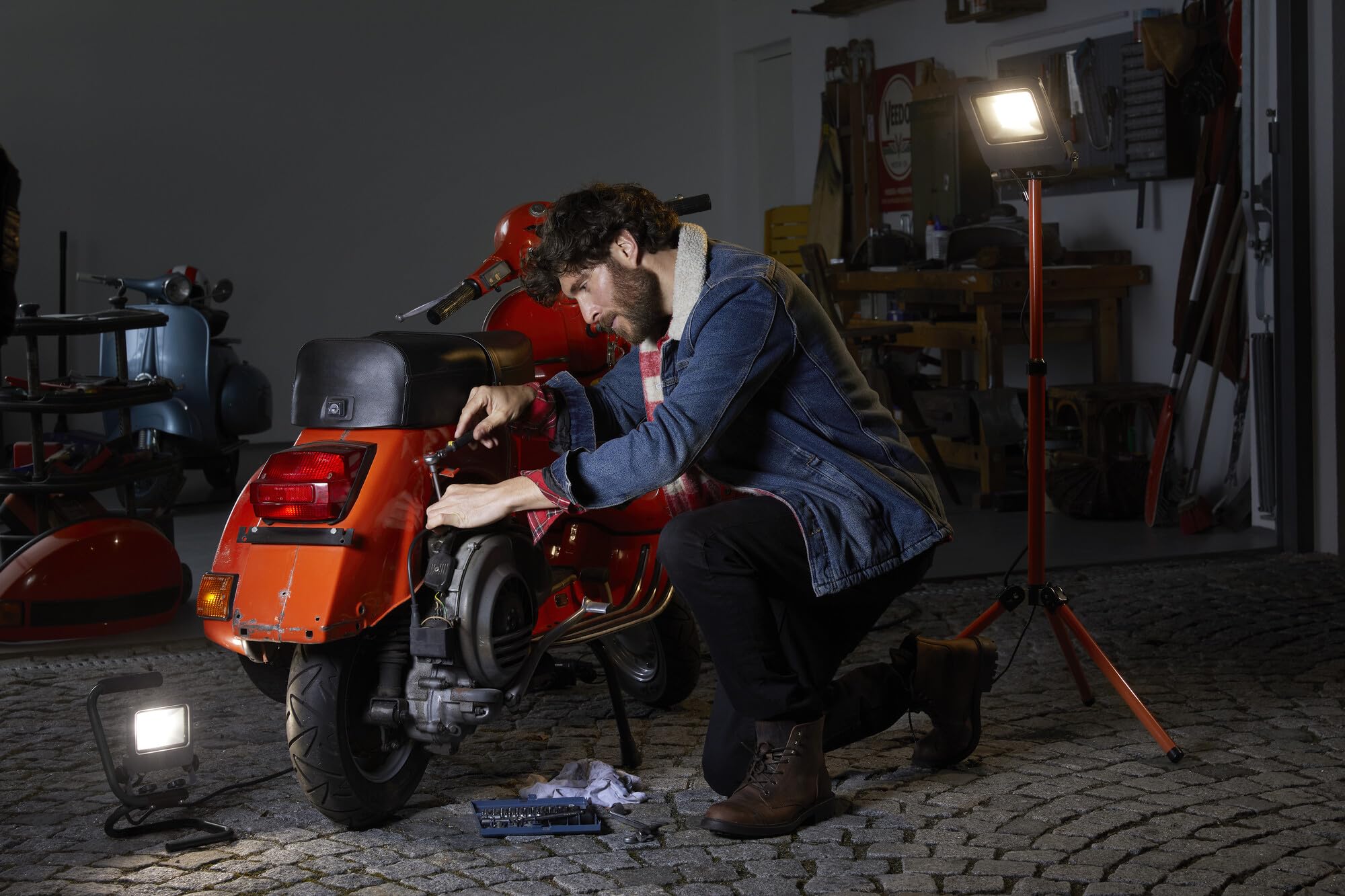 Ledvance Światło Robocze Led, Pomarańczowy/Szary, 2 x 50W