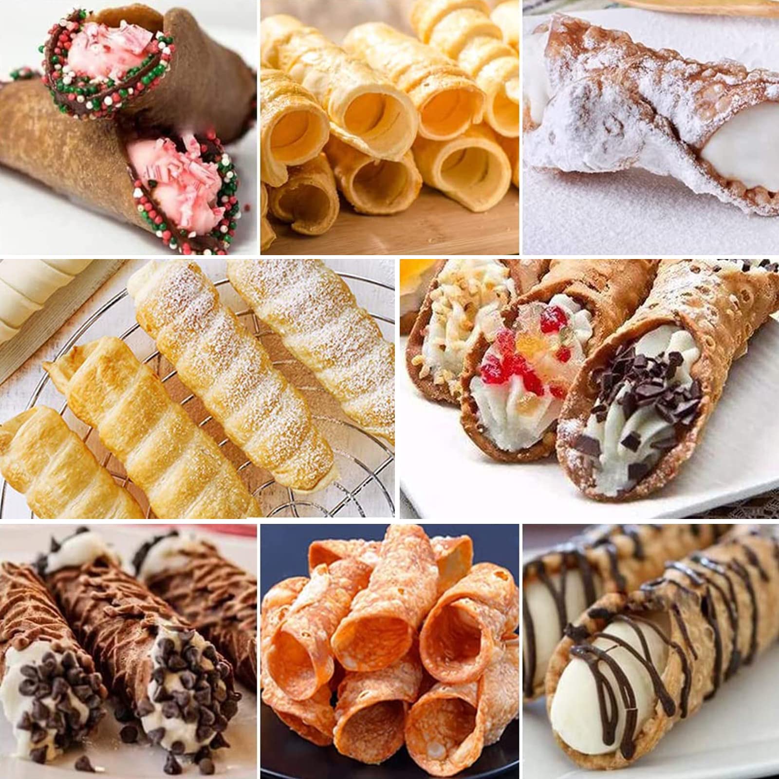 Stampo Per Cannoli In Acciaio Inox – 20 Pezzi, 10 Coni E 10 Cilindri, Per Pasticceria E Croissant