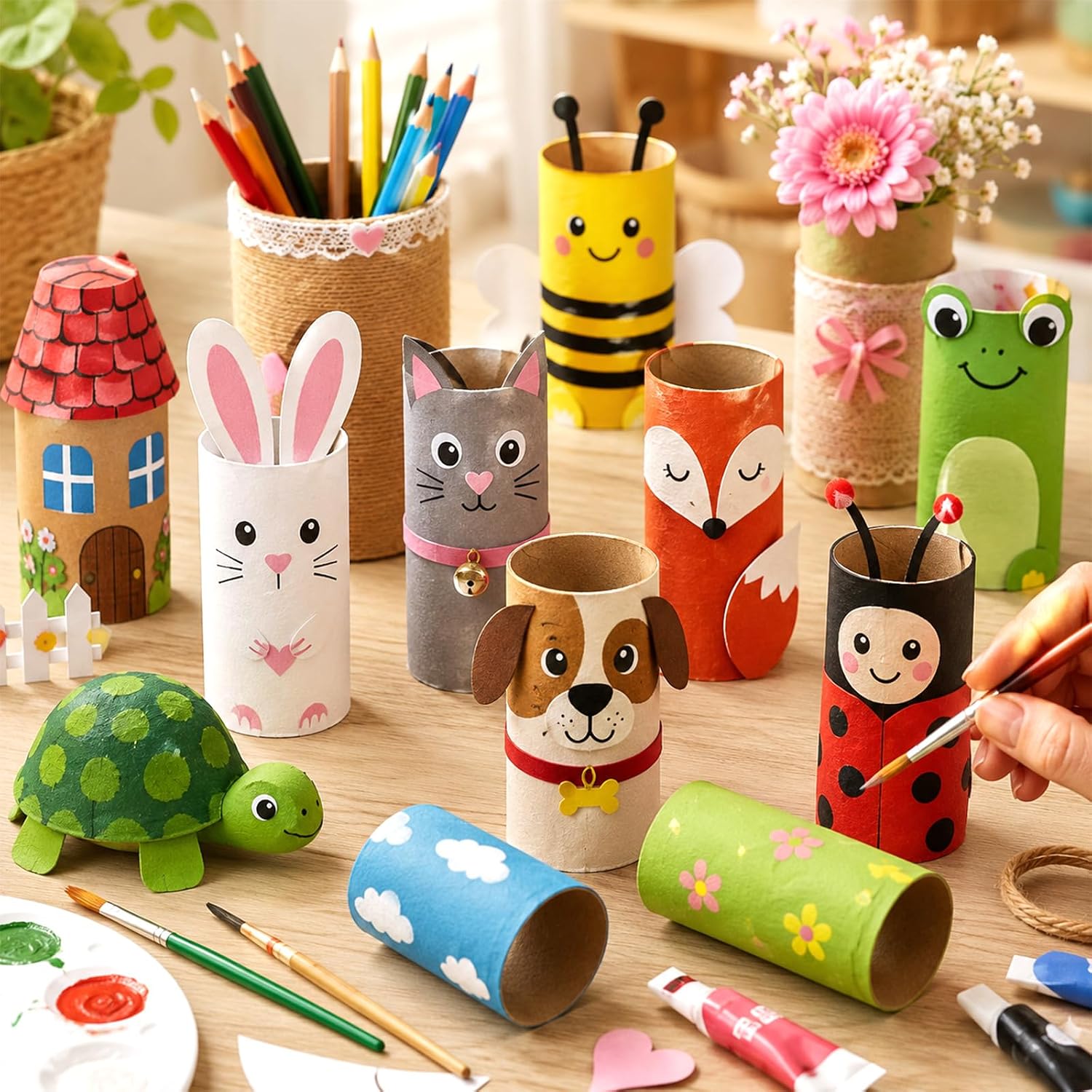 150 Pack Paper Tubes for Crafts, 3 Sizes 1.7x3.7 in Cardboard Craft Tubes