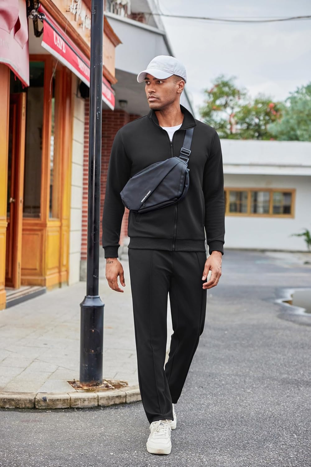 COOFANDY Men's Casual Sweatsuit 2 Piece Athletic Full Zip Tracksuit Jacquard Jogging Set Fashion Jackets And Pants Outfit - Image 5