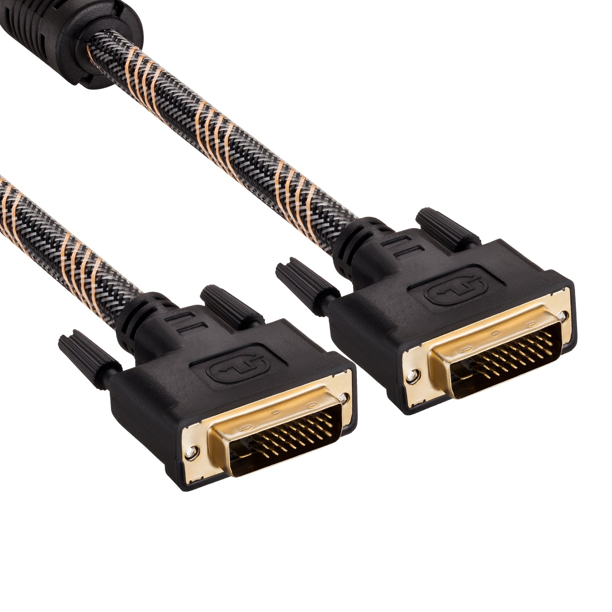 DVI-D Cable 5M,LiuTian DVI-D 24+1 Dual Link Male to Male Digital Video Cable Gold Plated with Ferrite Core Support 2560x1600 for Gaming, DVD, Laptop, HDTV and Projector.