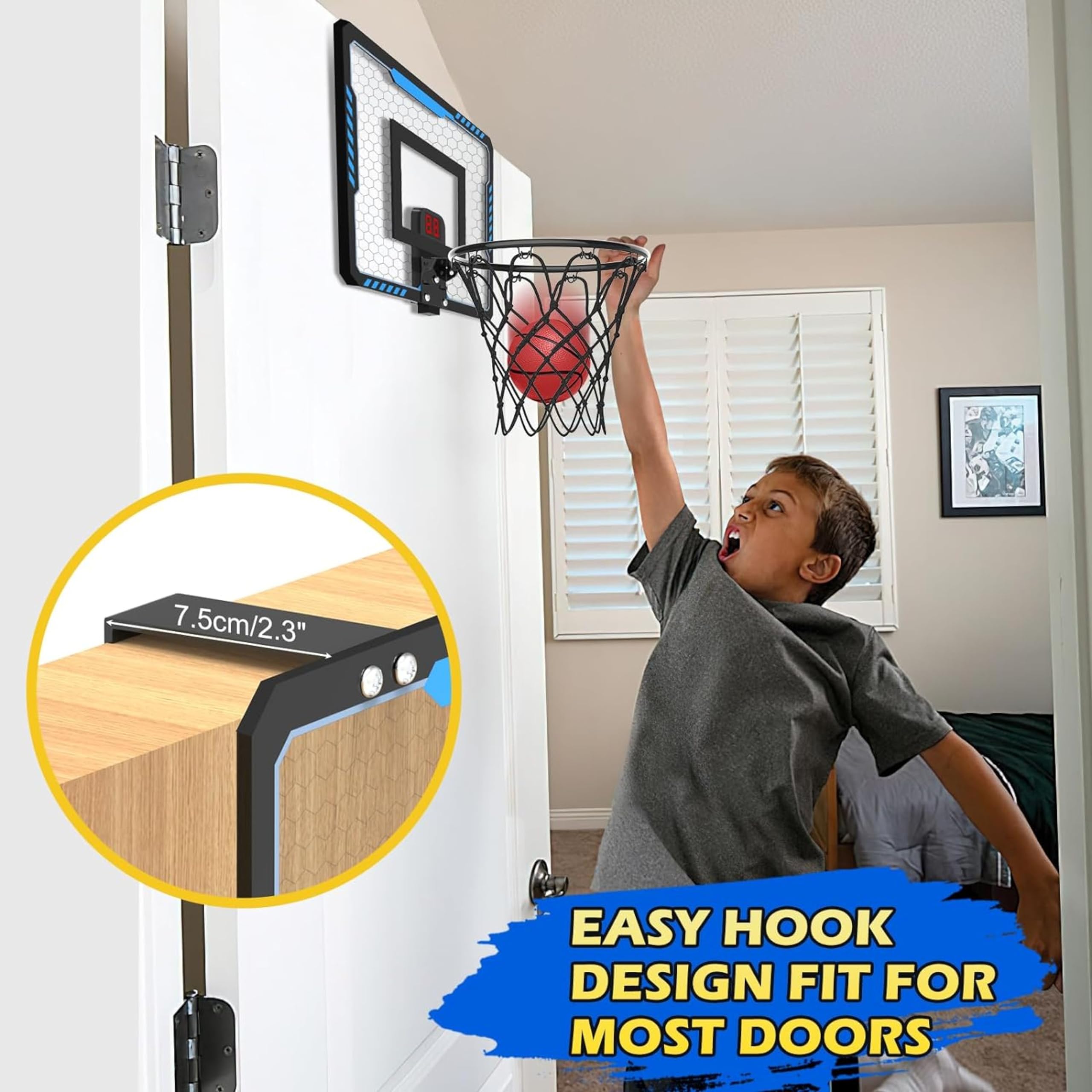 SGM 777-409E Indoor Mini Basketball Hoop! Featuring an electronic scoreboard with cheering sounds - Image 4
