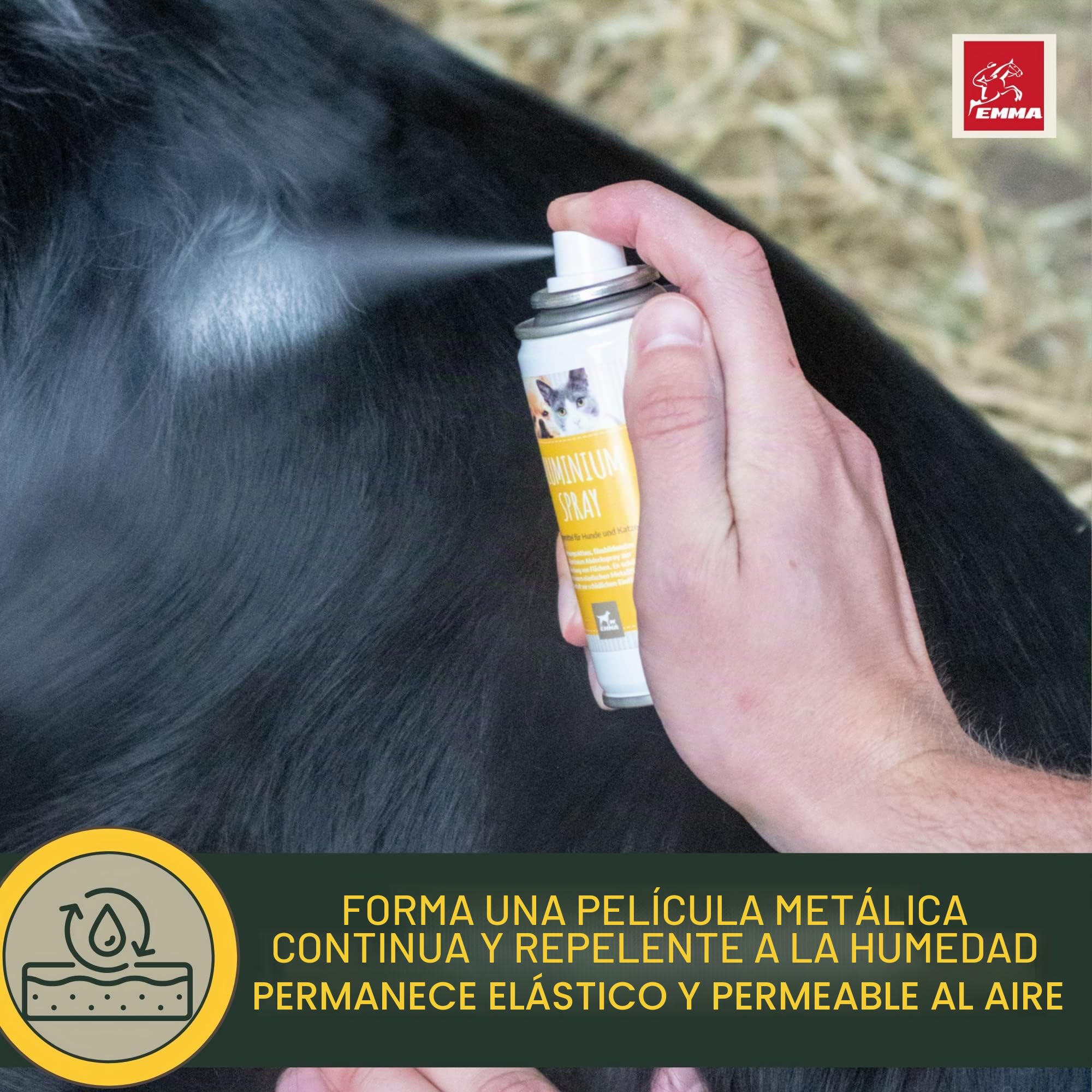 EMMA Spray de Plata + Aceite de hígado de Bacalao pomada de Zinc I Spray de Plata para la curación de heridas, pomada para la desinfección de heridas I Parche en Spray para Perros 250 ml 100ml