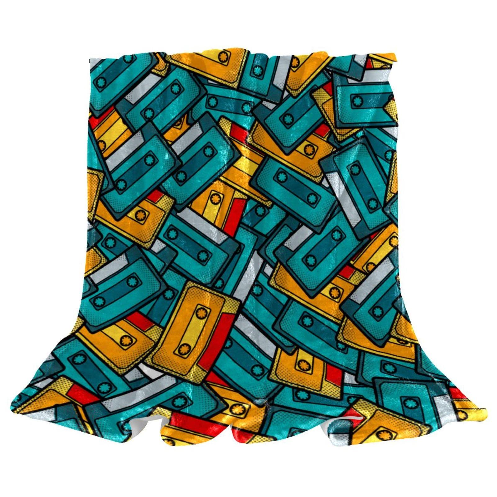 Jeté de lit en polaire original plaid canapé pelucheux couverture lit vintage