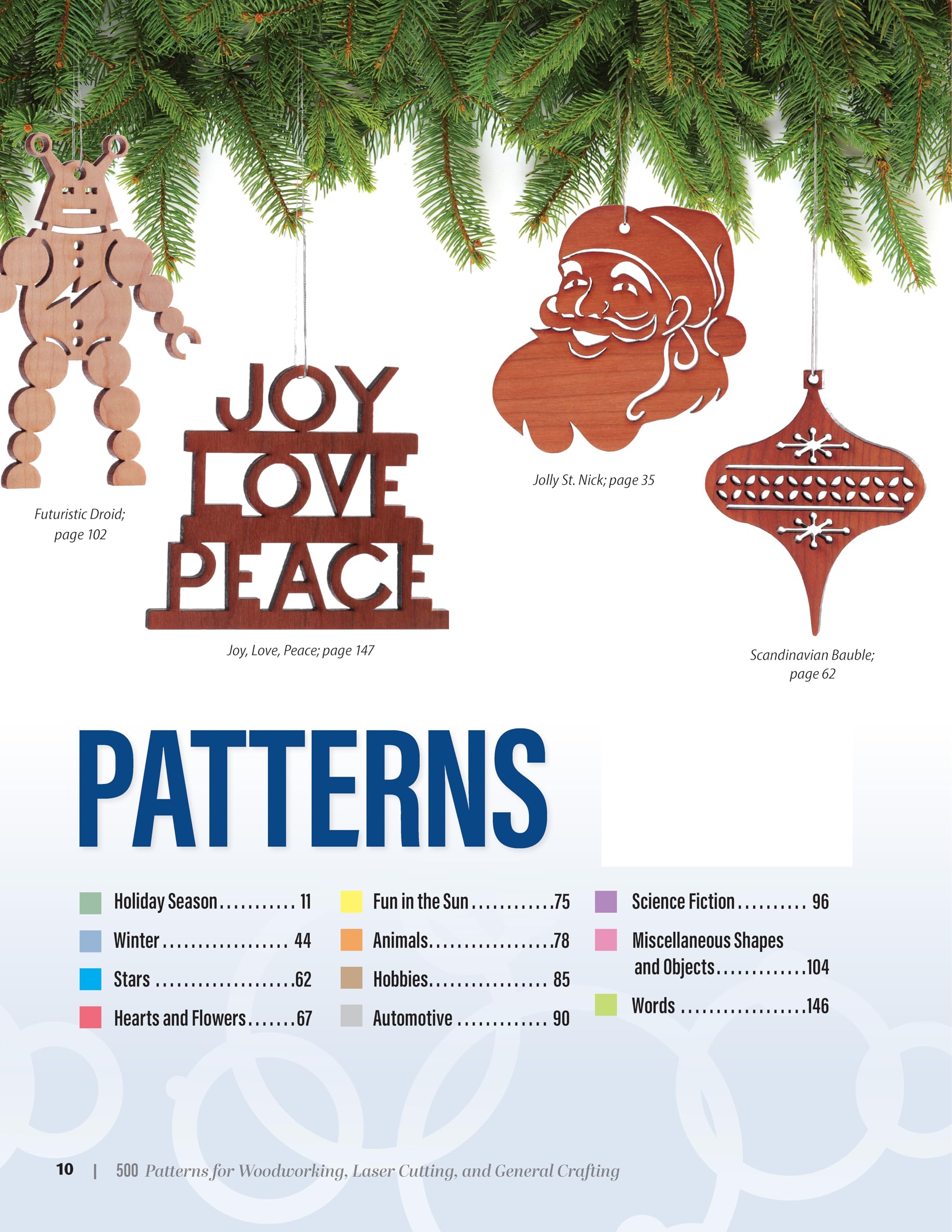 500 Scroll Saw Ornament Patterns: Easy, Full-size Plans