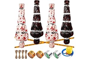 Liliful 4 Sets Halloween Decorations Outdoor 5ft Hanging Death Victim Props