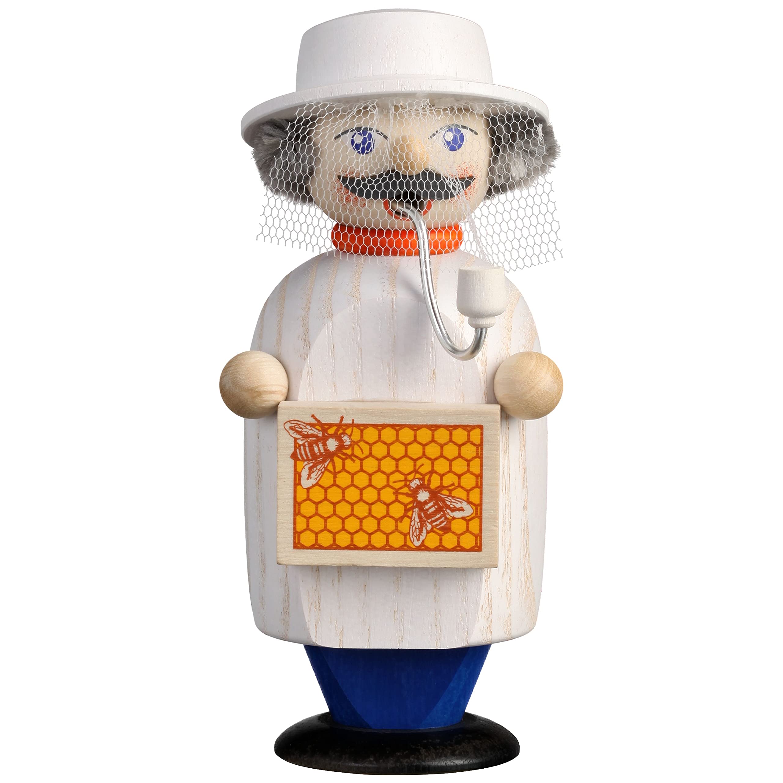 Seiffener Volkskunst Fumatore - Apicoltore - 14 cm / 5,5 Pollici