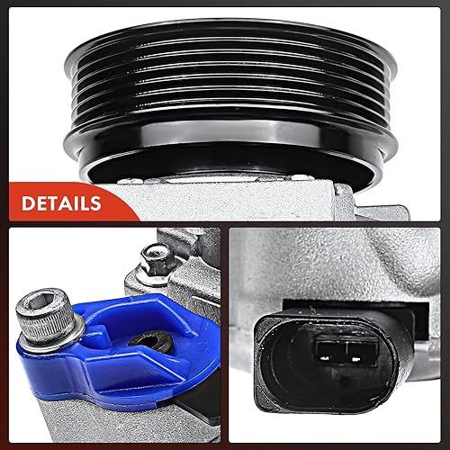 Miniatura 8 de A-Premium Compresor de aire acondicionado con embrague compatible con Audi A4, A4 Quattro, 2006 2007 2008 2009 2010, L4 2.0L