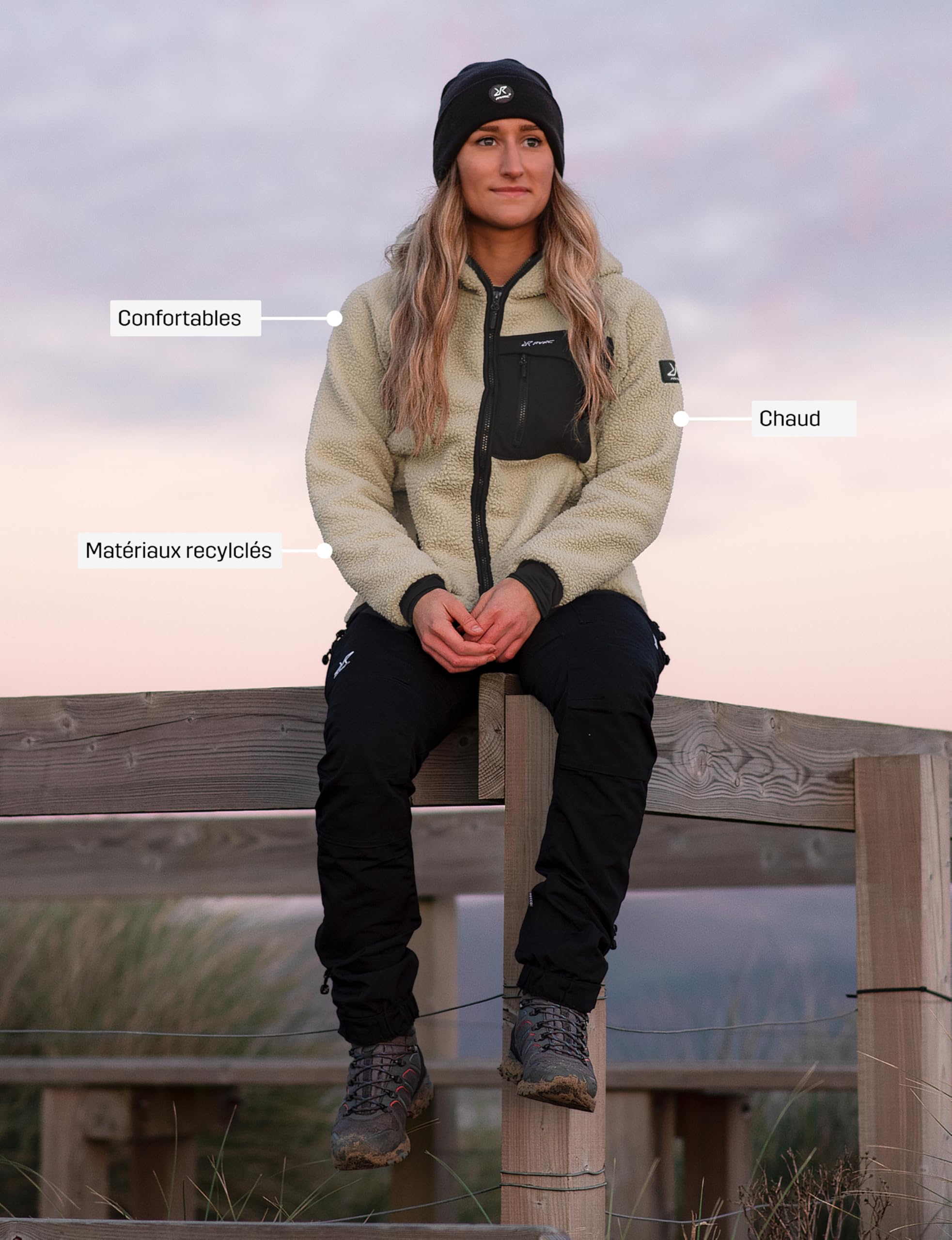 RevolutionRace Sherpa Hoodie pour Femme, Veste Polaire D'extérieur Parfaite pour la Randonnée et les Aventures en Plein Air