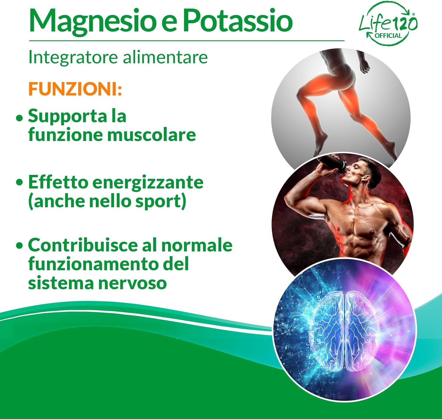 Life120 - Magnesium and Potassium - Food Supplement with 3 81W0X3acKRL. AC SL1500 -