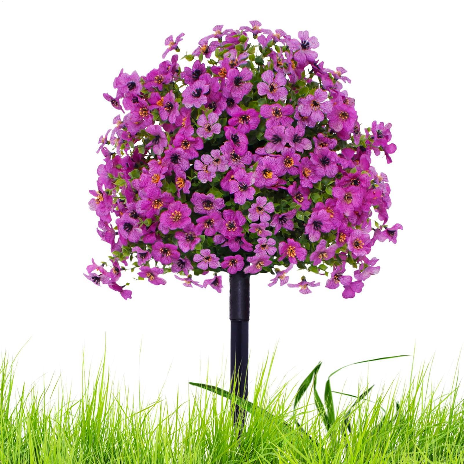 Boules violet artificielles topiaires pour masquer un vis-à-vis