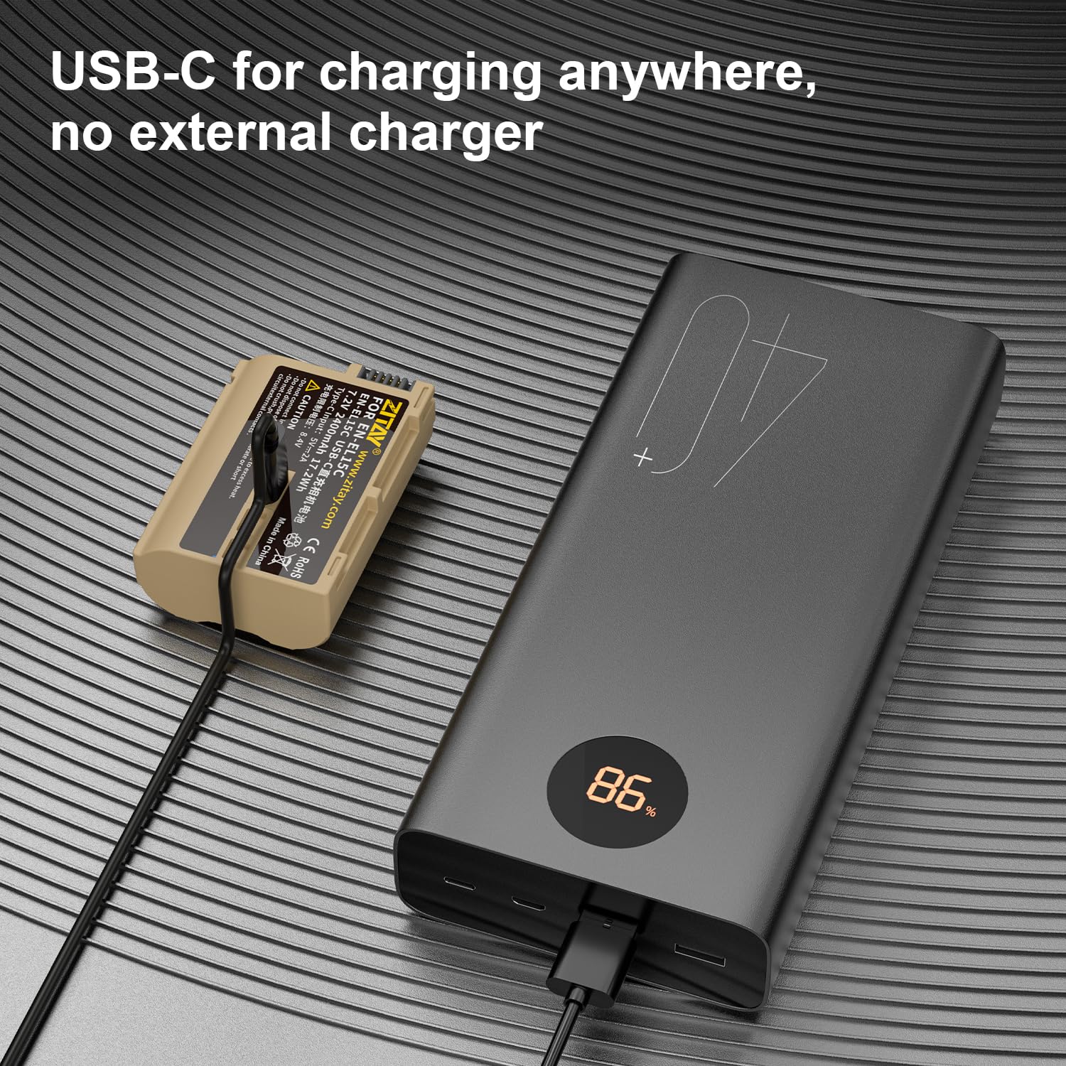 K&F CONCEPT EN-EL15 EN-EL15C /B/A Battery And Dual Slot Charger For Nikon Z8 Z5 Z6 Z6 II Z7 Battery Compatible With Nikon D850 D780 D750 D7500