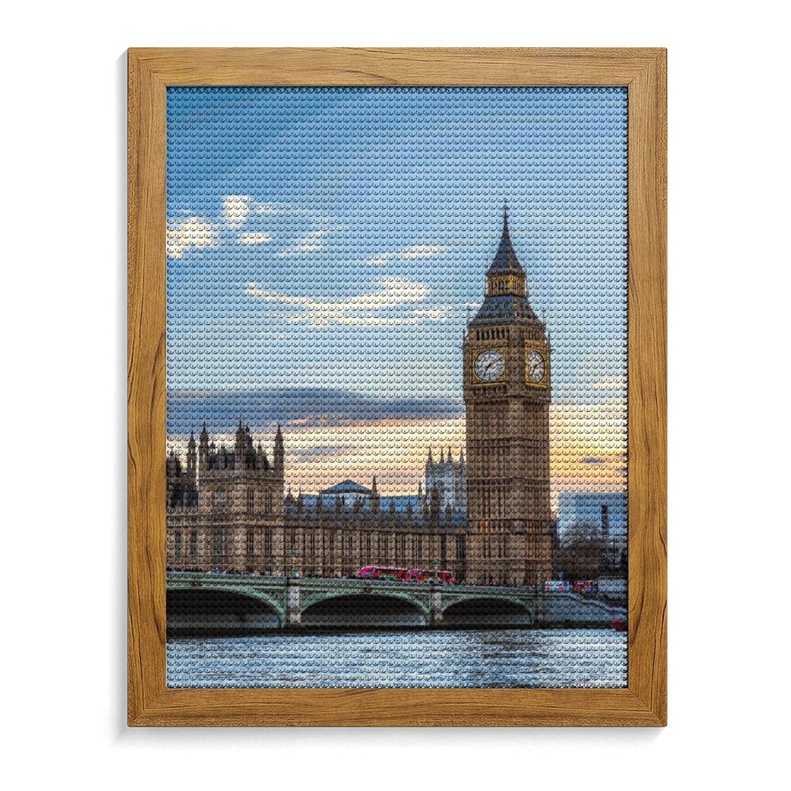 タイルモザイクアート　ビッグベン タイルモザイクアートビッグベン