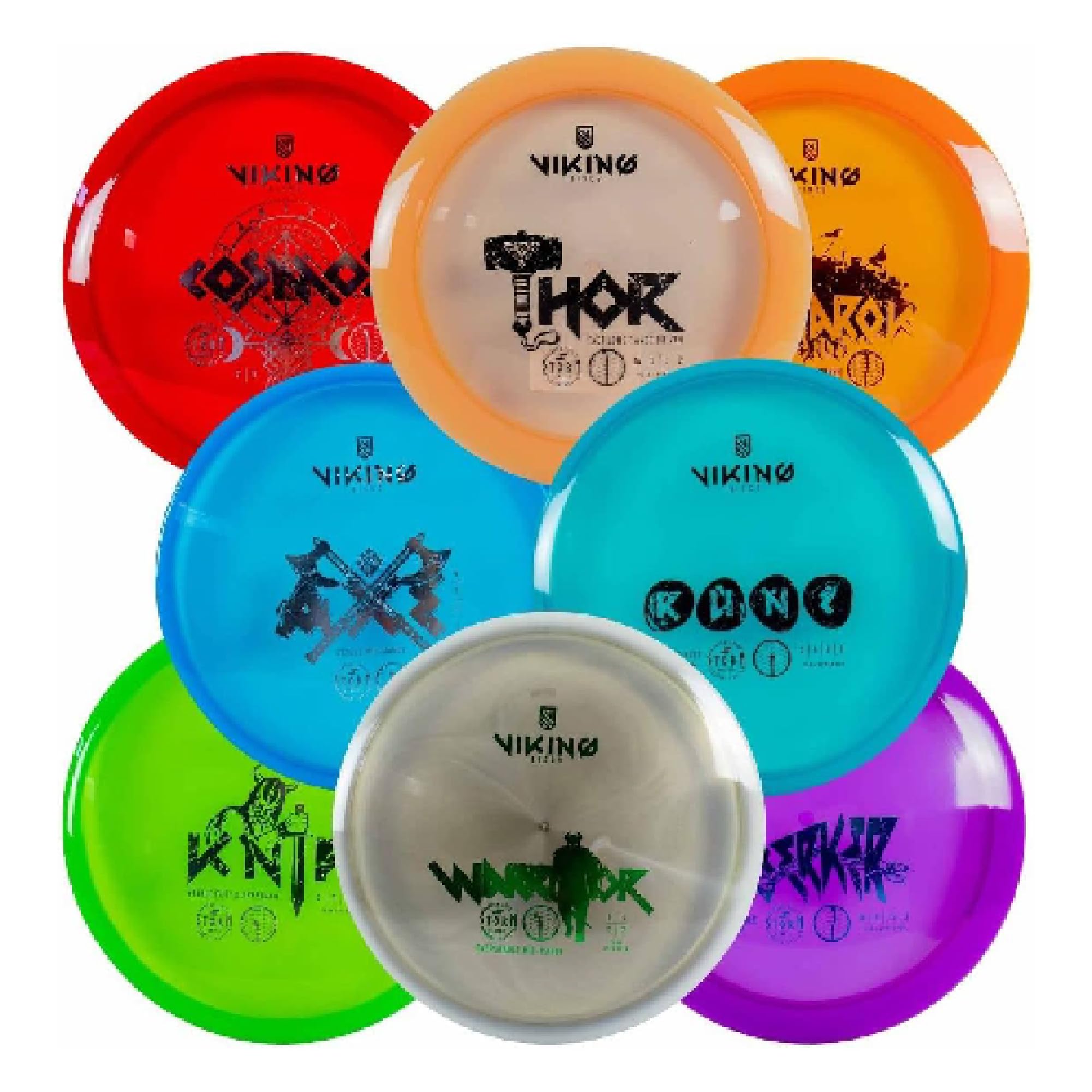 Viking Discs Storm Disc Golf Set – 8 Discos de Frisbee para Cualquier Distancia, Aprobado por PDGA – Driver de Putter