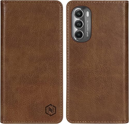 Motorola Moto G 5G 2022 - Funda tipo cartera con bloqueo RFID, soporte de ranura para tarjetas, funda protectora de cuero para Motorola Moto G 5G