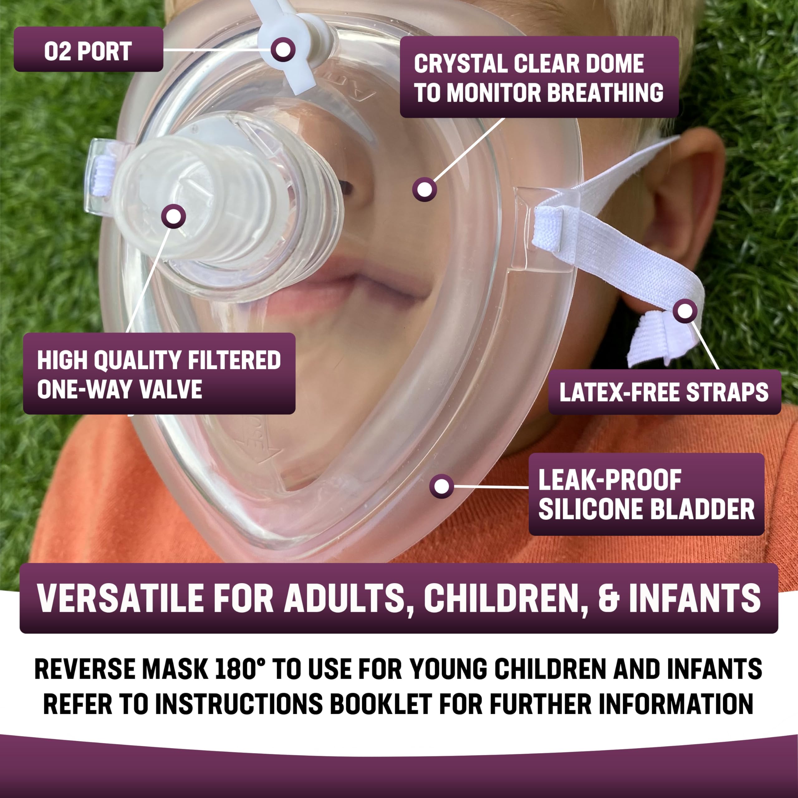 Kemp USA Ambu CPR Mask Kit - CPR Training -5