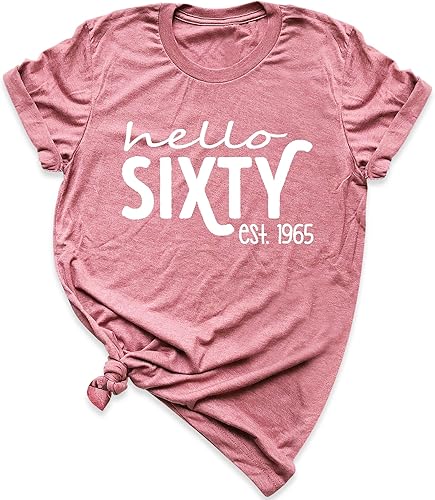 Miniatura 4 de Hello Sixty Shirt, Vintage 1964 Shirt, Women 60th Birthday T-Shirt, Birthday Graphic Tee, Funny Birthday Party Apparel, Birthday Outfit, 60th