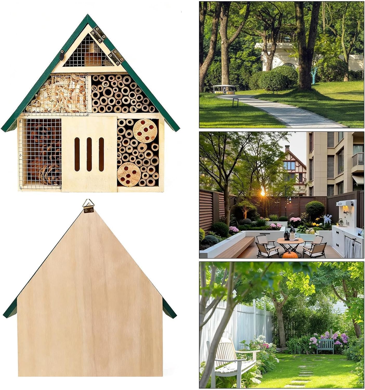 Butterfly Houses for Outside,Wooden Weather-Resistant Yard Decor | Garden Ladybug Hotel Outside Butterfly Habitat | for Fence Tree Orchard Balcony Terrace Courtyard Park Farm