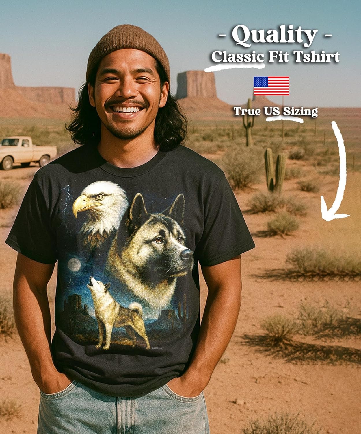 Majestic Dog Artwork Premium Black T-Shirt for Men & Women - Image 4