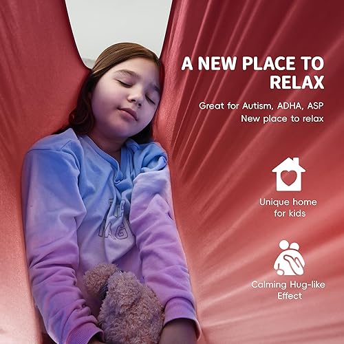 Vista 58 de OUTREE Columpio sensorial para niños con gancho giratorio de 360°, columpio de terapia interior ideal para autismo, TDAH, trastorno de procesamiento