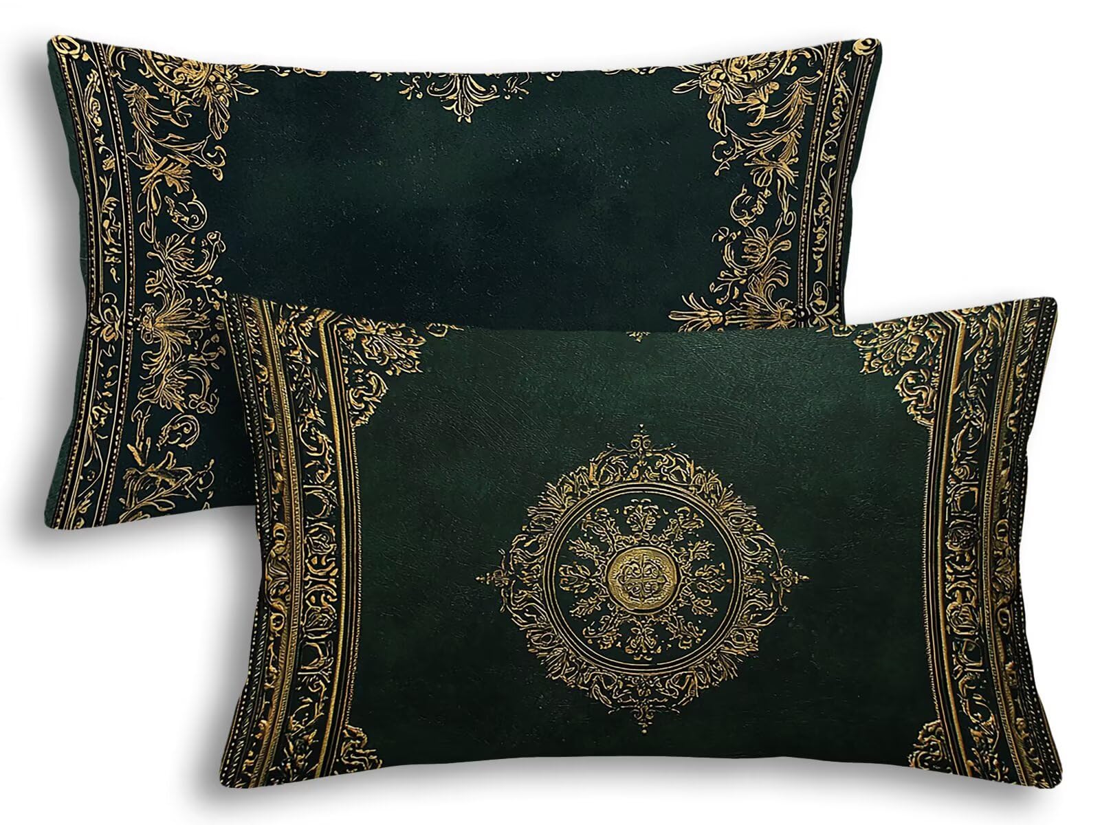 Taie oreiller 40x80 vert pour decoration salon et canape au style scandinave