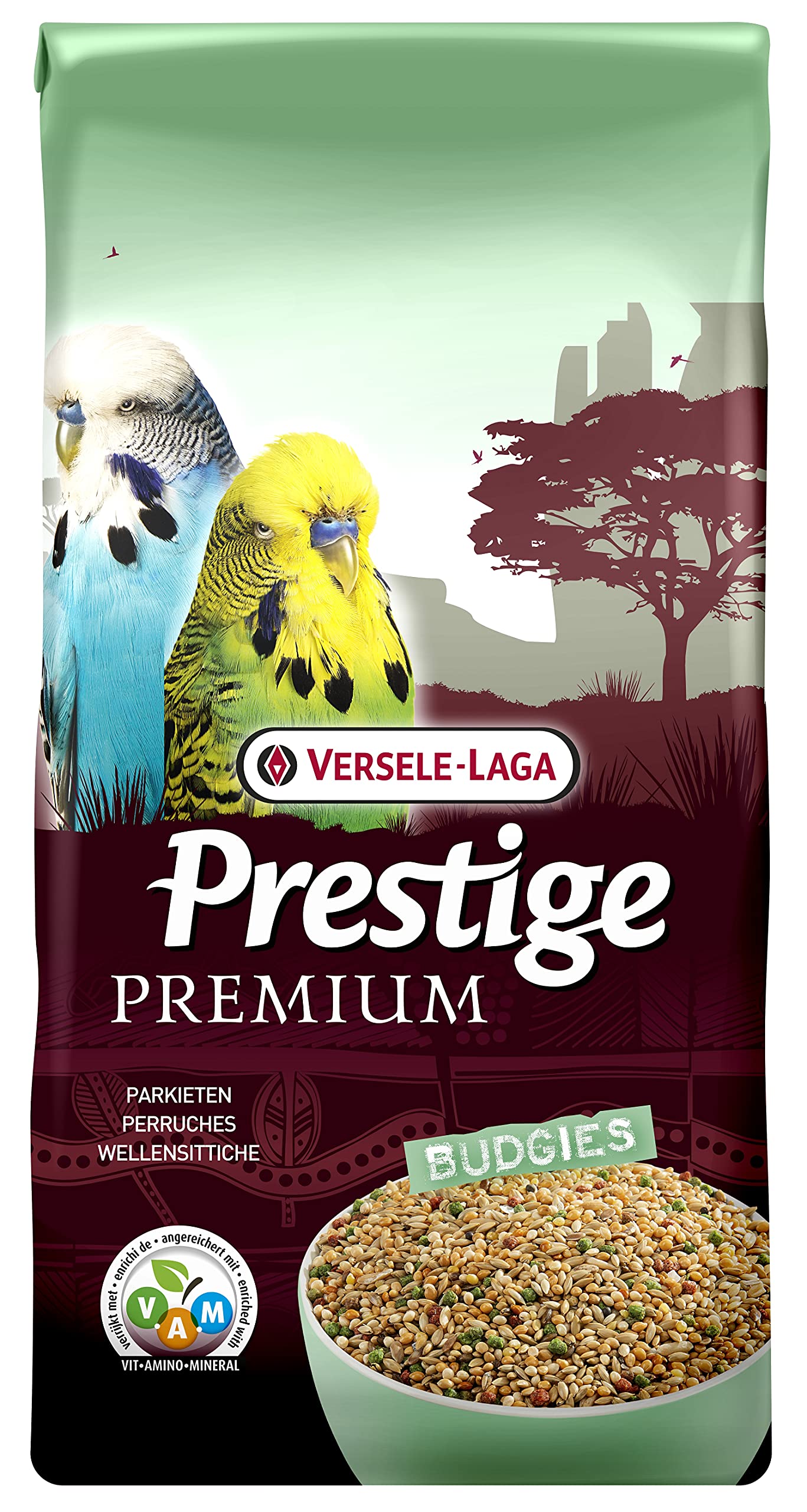 VERSELE-LAGA - Pappagalli Premium Prestige - Miscela di semi arricchita, completa e varia - 20 kg