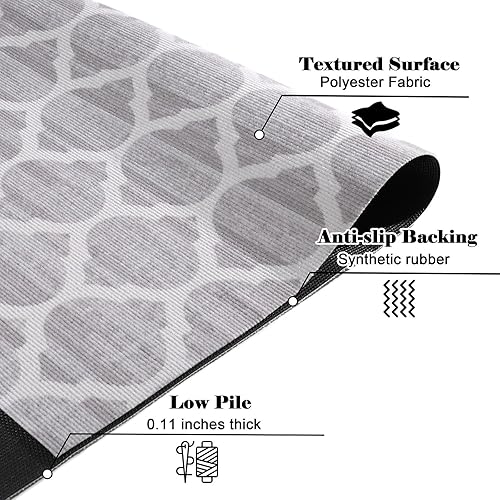 Miniatura 6 de Topotdor Tapete para silla de oficina para suelo de madera dura, para debajo del escritorio, ligero, de pelo bajo, antideslizante, multiusos, para