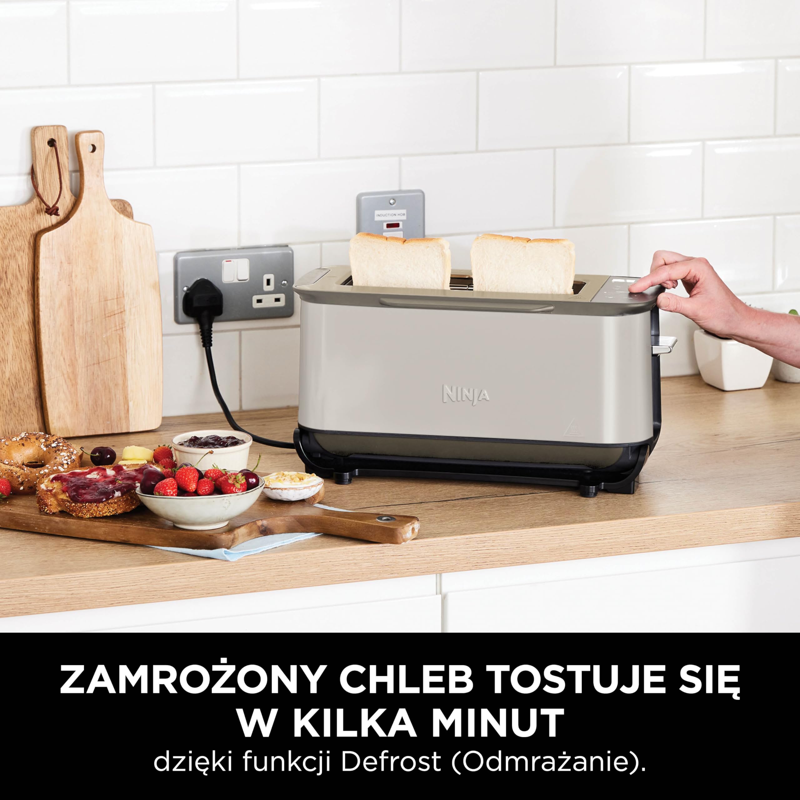 Ninja Foodi opiekacz wielofunkcyjny 3w1 Toster, Grill i Opiekacz do panini, 7 funkcji gotowania, zawiera grill do kanapek panini, blachę do wypieków i tackę na okruchy, kamienne złoto ST202EUSTGD