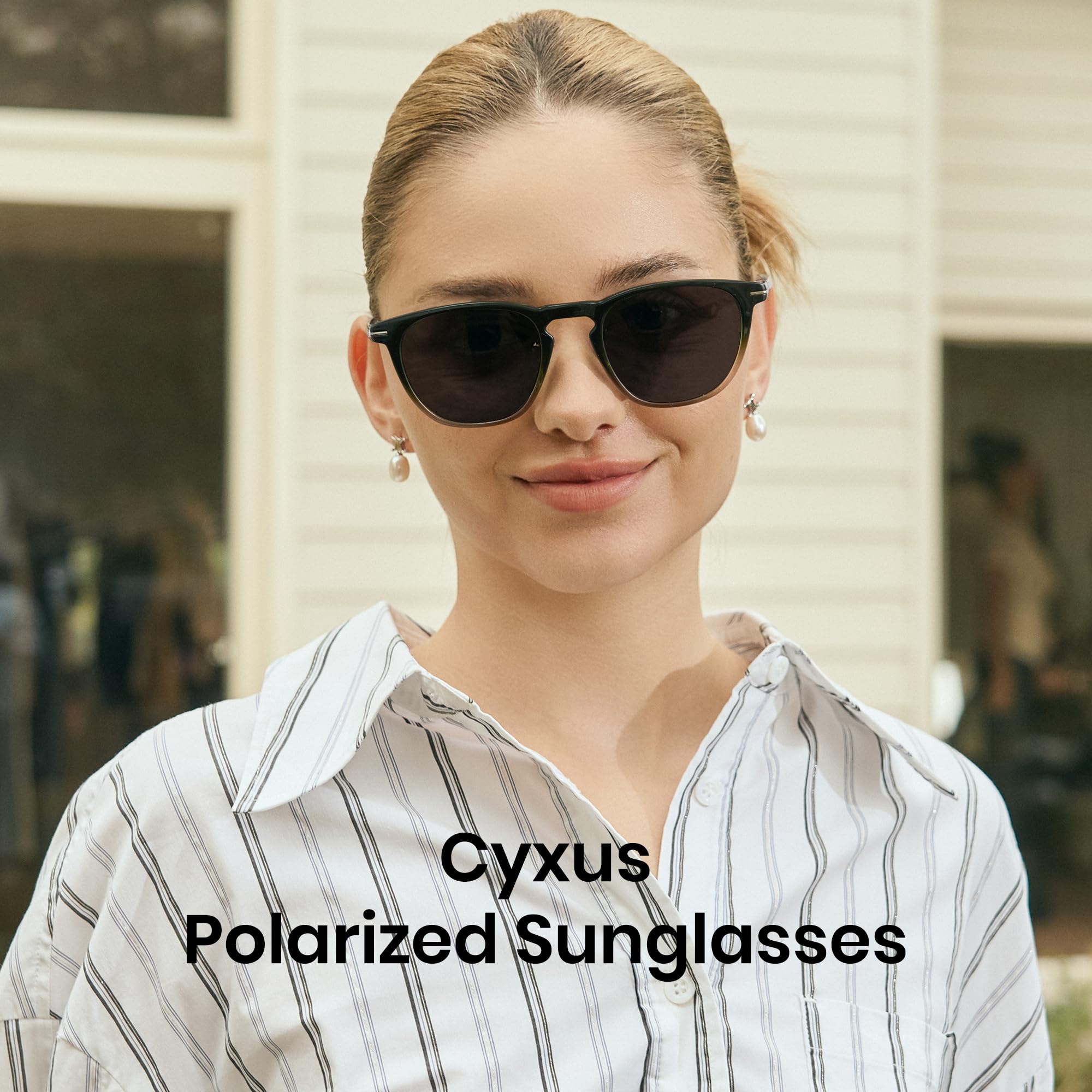 Cyxus Gafas de sol para hombre y mujer, clásicas, polarizadas, para exteriores, UV 400, para conducir, pescar, viajar, P1354