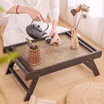 Small Space Cocktail Table,Rectangular Coffee Table,Wooden Rectangular Cocktail Table,Handmade, Stable load-bearing,foldable,for Living Room Reception Room Office.