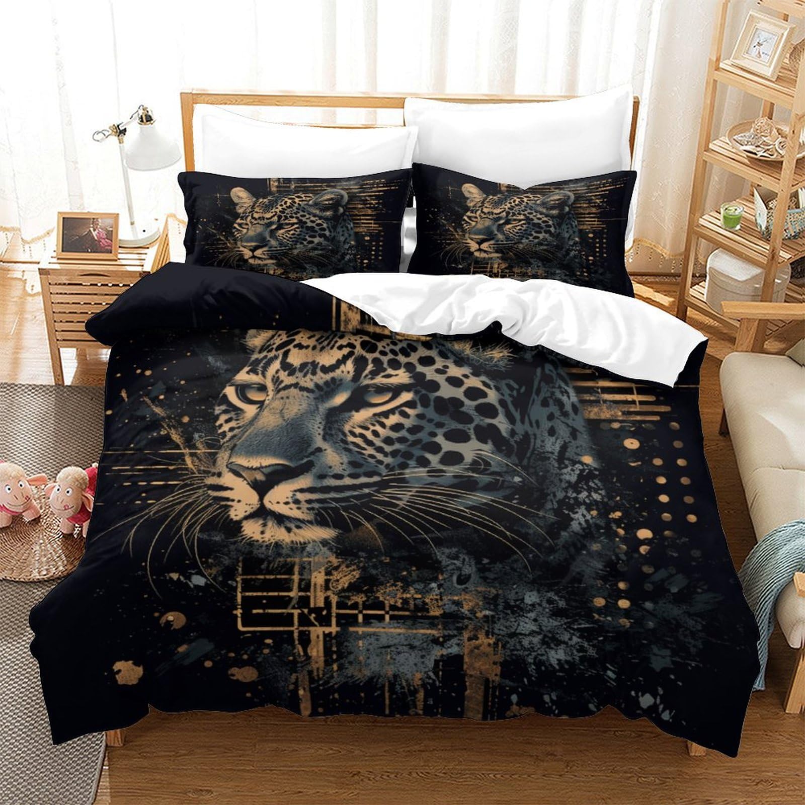 Housse de couette 260x240 hypoallergénique en microfibre douce
