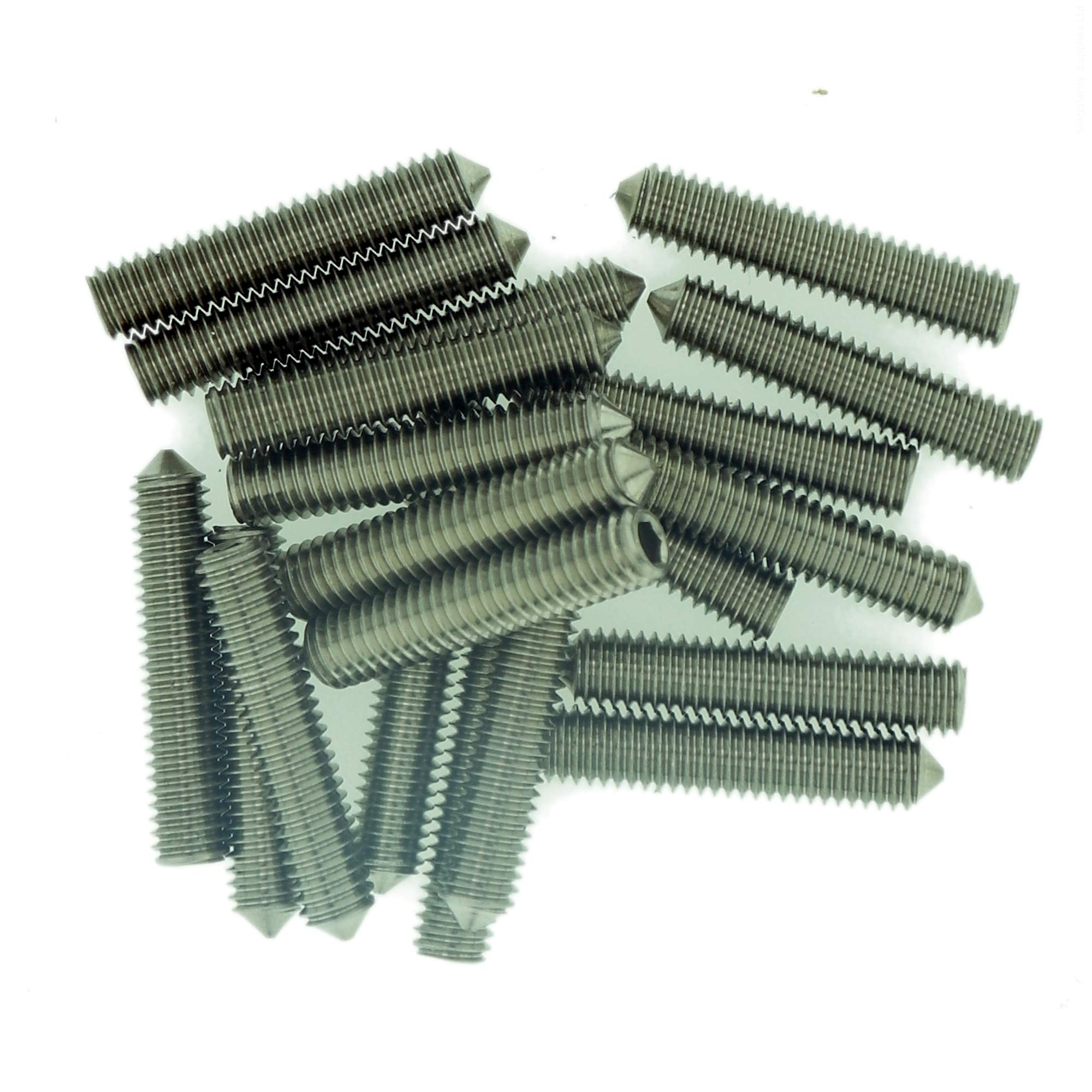 Singularity Supplies M3 (3Mm X 5Mm) Hex Socket Grub Screw (Cone Point) - Stainless Steel (A2) (Pack Of 20)