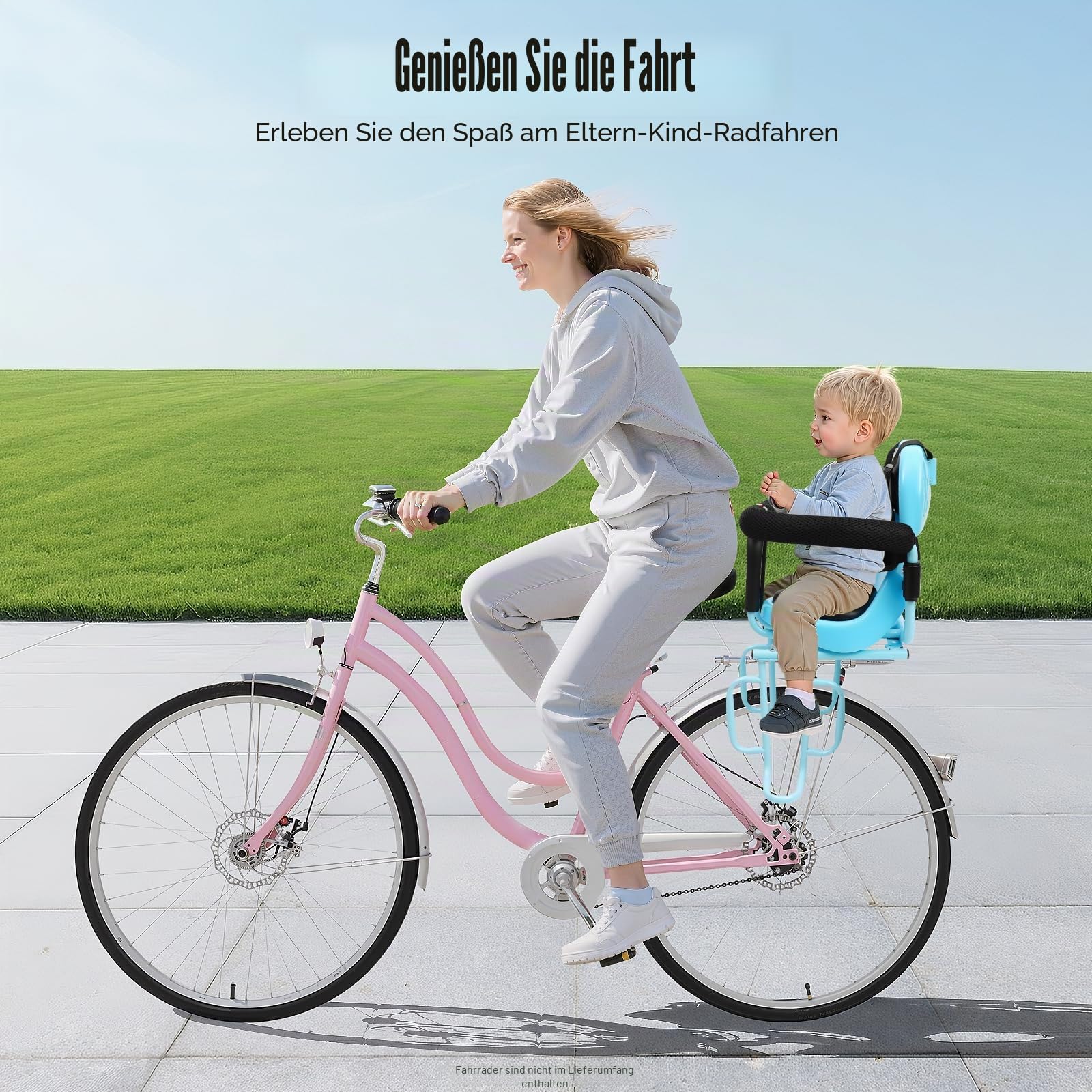 Biggittig Fahrradsitz Kinder Hinten Kinderfahrrad Sitz Kindersitz Fahrrad Abnehmbar Mit Leitplanken Und Fußstützen,Sicherheitsgurt,Für 6 Monate Bis 6 