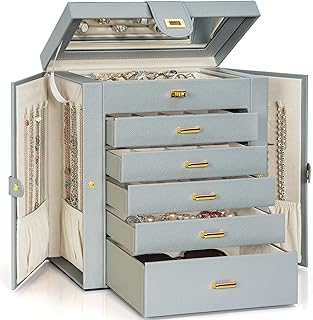 AKOZLIN Extra Large 6-Tier Jewelry Box Organizer Functional Huge, 5 Draw...
