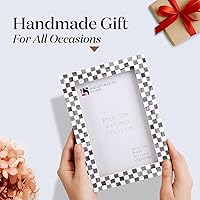 Vista 8 de Handicrafts Home Picture Frames - Chic Boho Wall Décor Photo Frame, Grey-White 4" x 6