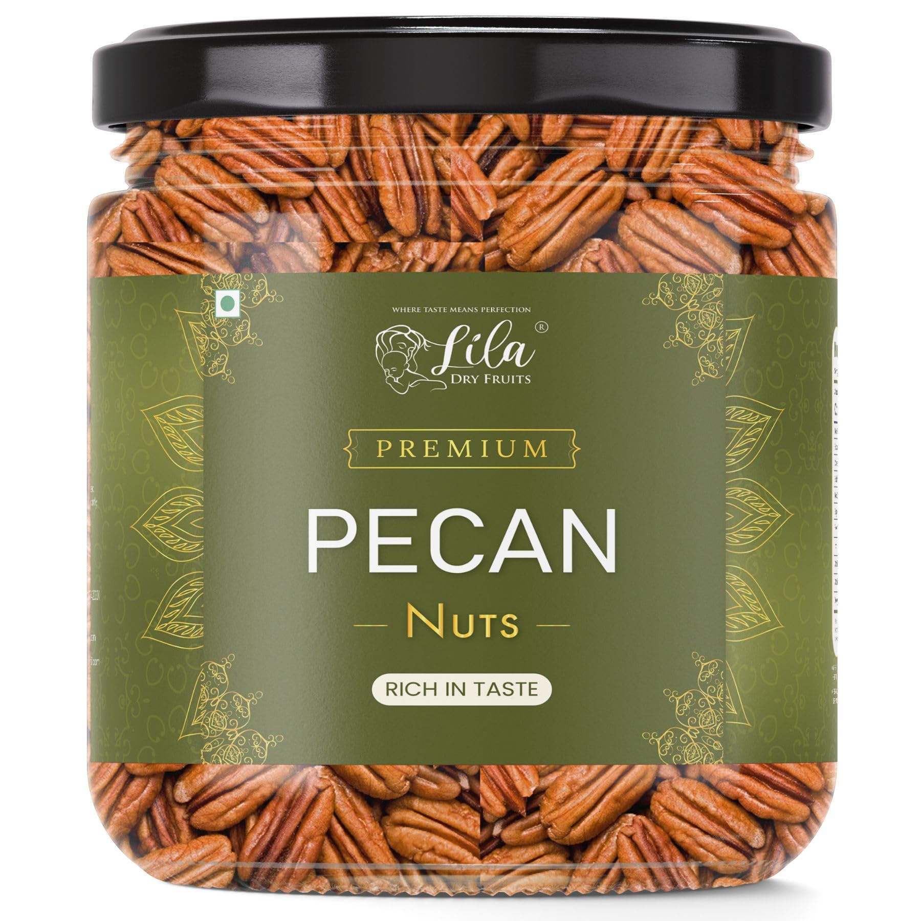 LILA DRY FRUITS Pecan Nuts 250 Grams | American Raw Nut Naturally Delicious Healthy Snack for Cooking and Baking | Rich in Protein and Fibre | Premium Exotic Dry Fruit Perfect for Giftings-image-37