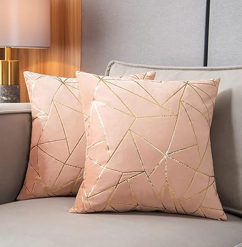 YONGLIU Fundas decorativas de terciopelo para cojines 2 unidades ultra suaves ideales para Navidad sofá dormitorio automóvil