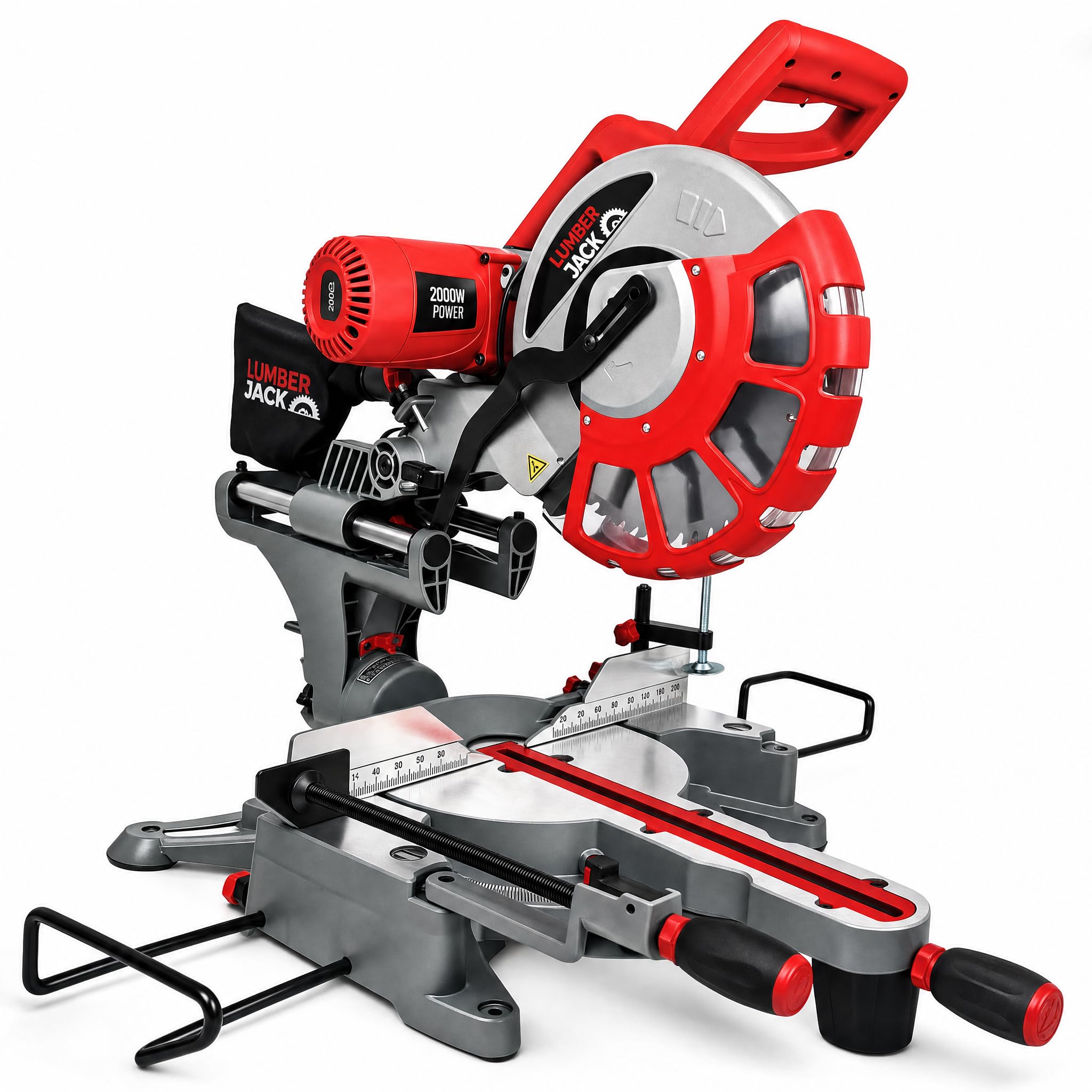 Lumberjack 12" Compound Sliding Mitre Saw Double Bevel Chop 5009323800019