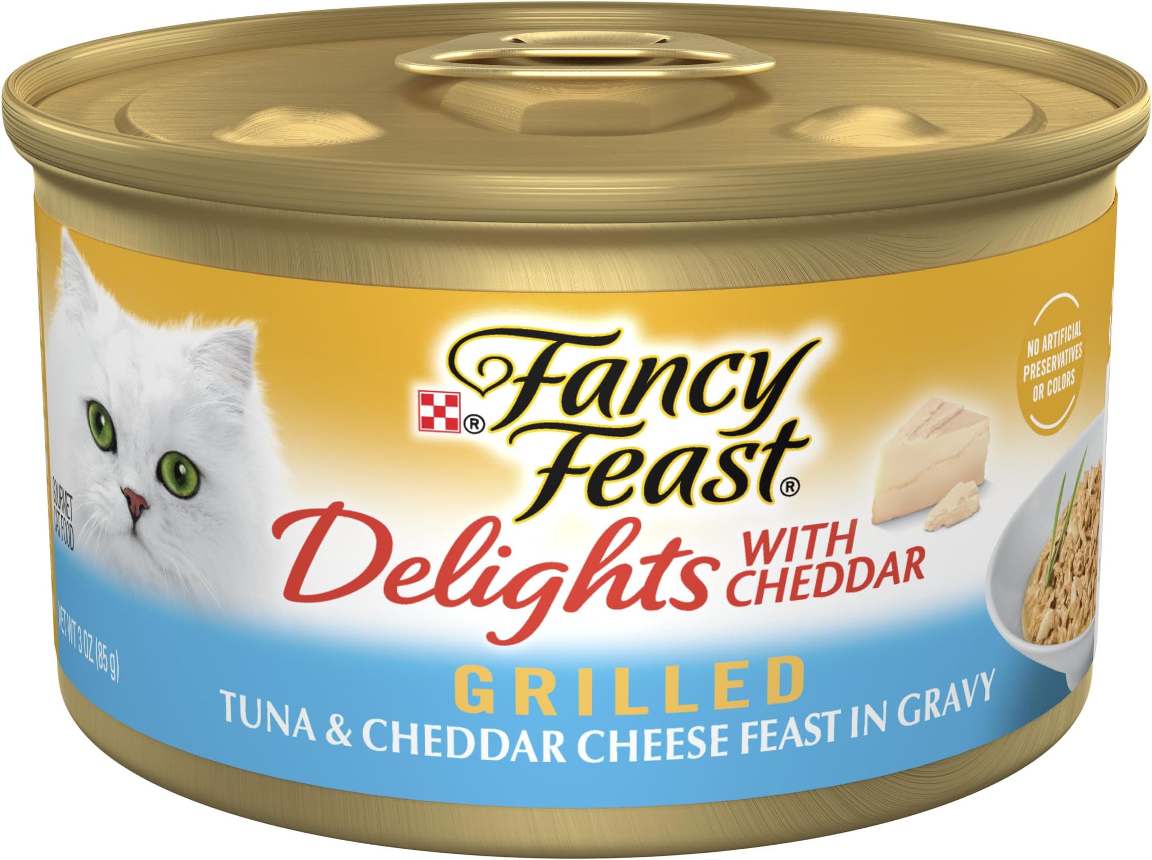 Purina Fancy Feast Delights with Cheddar Tuna, 3-Ounce (Pack of 24) by Purina [Pet Supplies]