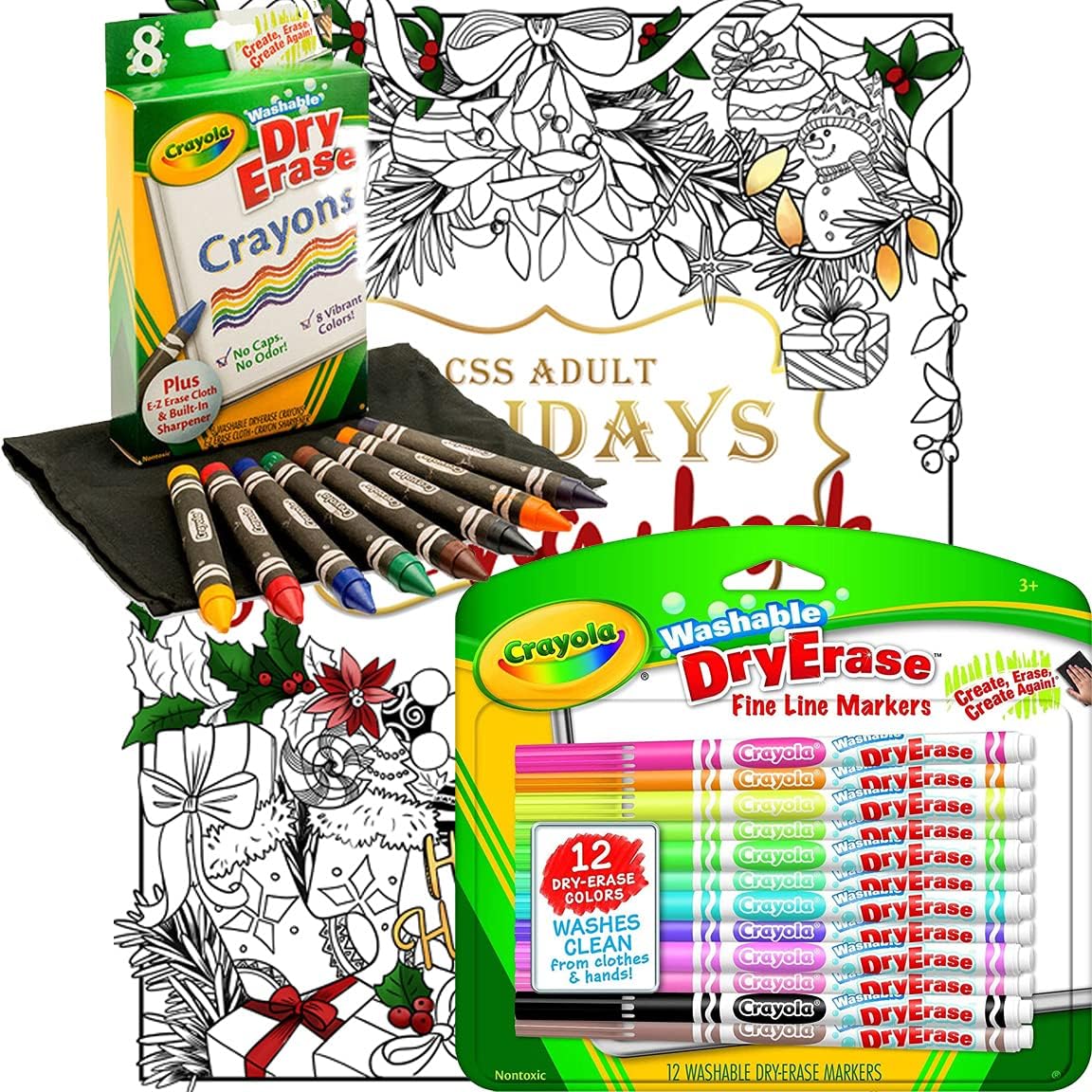Crayola Washable Dry-Erase Markers & Dry-Erase Crayons with a CSS Coloring Book