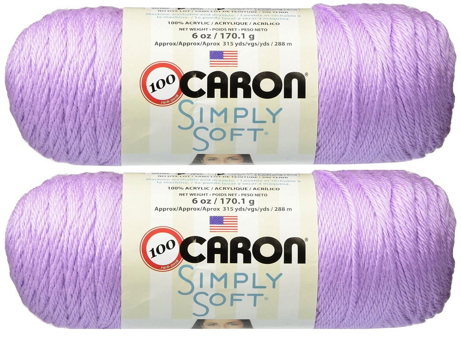 Bulk Buy: Caron Simply Soft Yarn Solids (2-pack) (Orchid)
