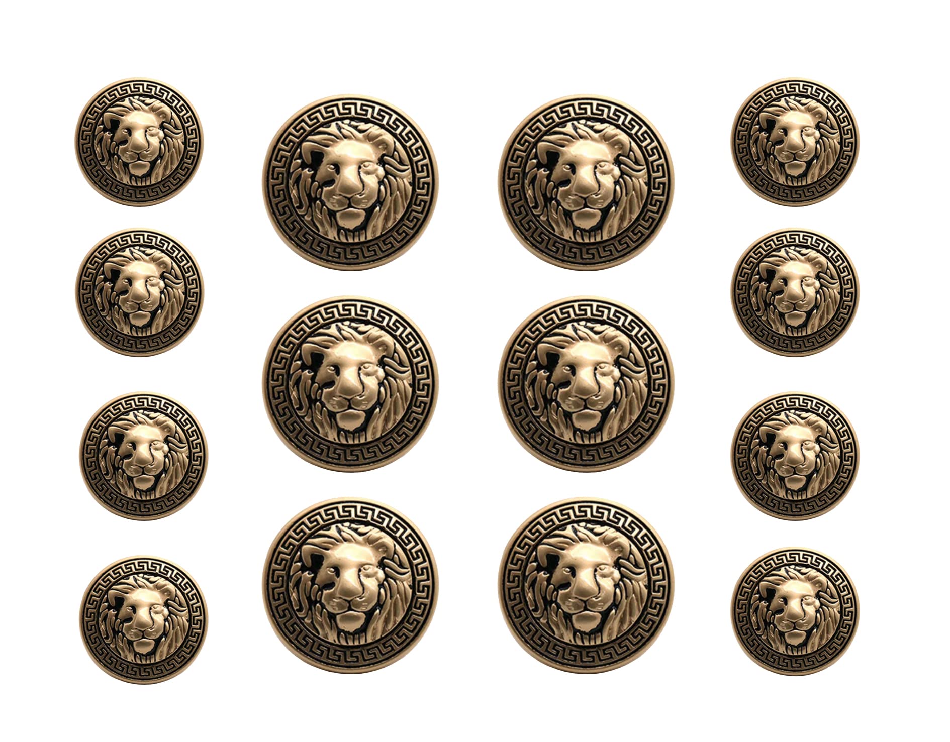 Boutons de vêtements tête de lion en métal pour customiser un manteau