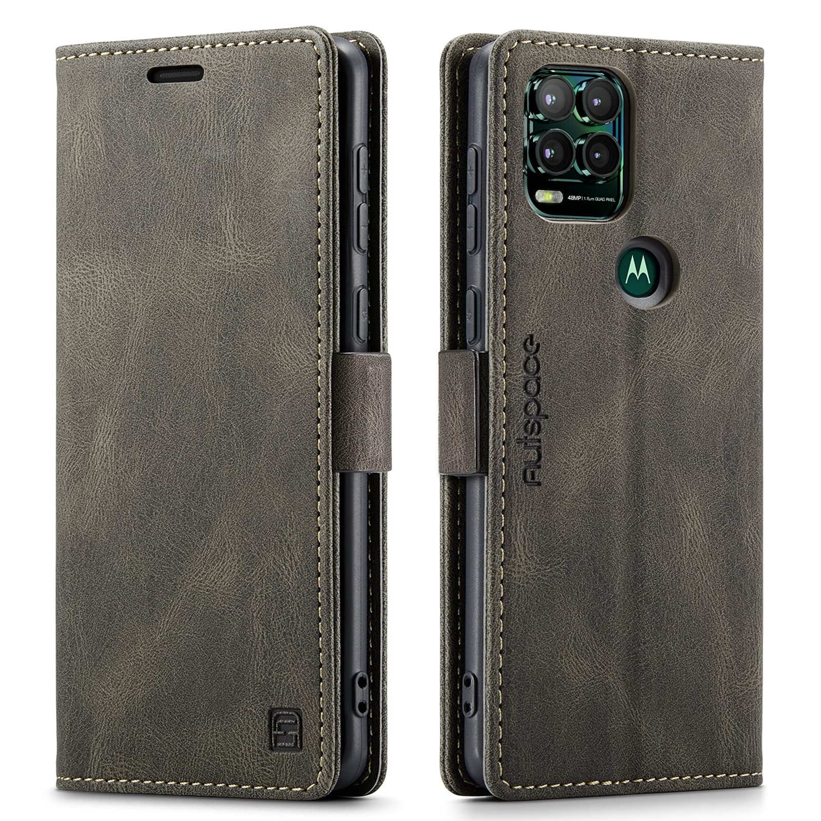 HAII Case for Moto G Stylus 5G 2021,PU Leather Folio Flip Wallet Case with Card Holster Stand Kickstand Magnetic Closure Shockproof Phone Cover for Motorola Moto G Stylus 5G 2021 (Coffee)