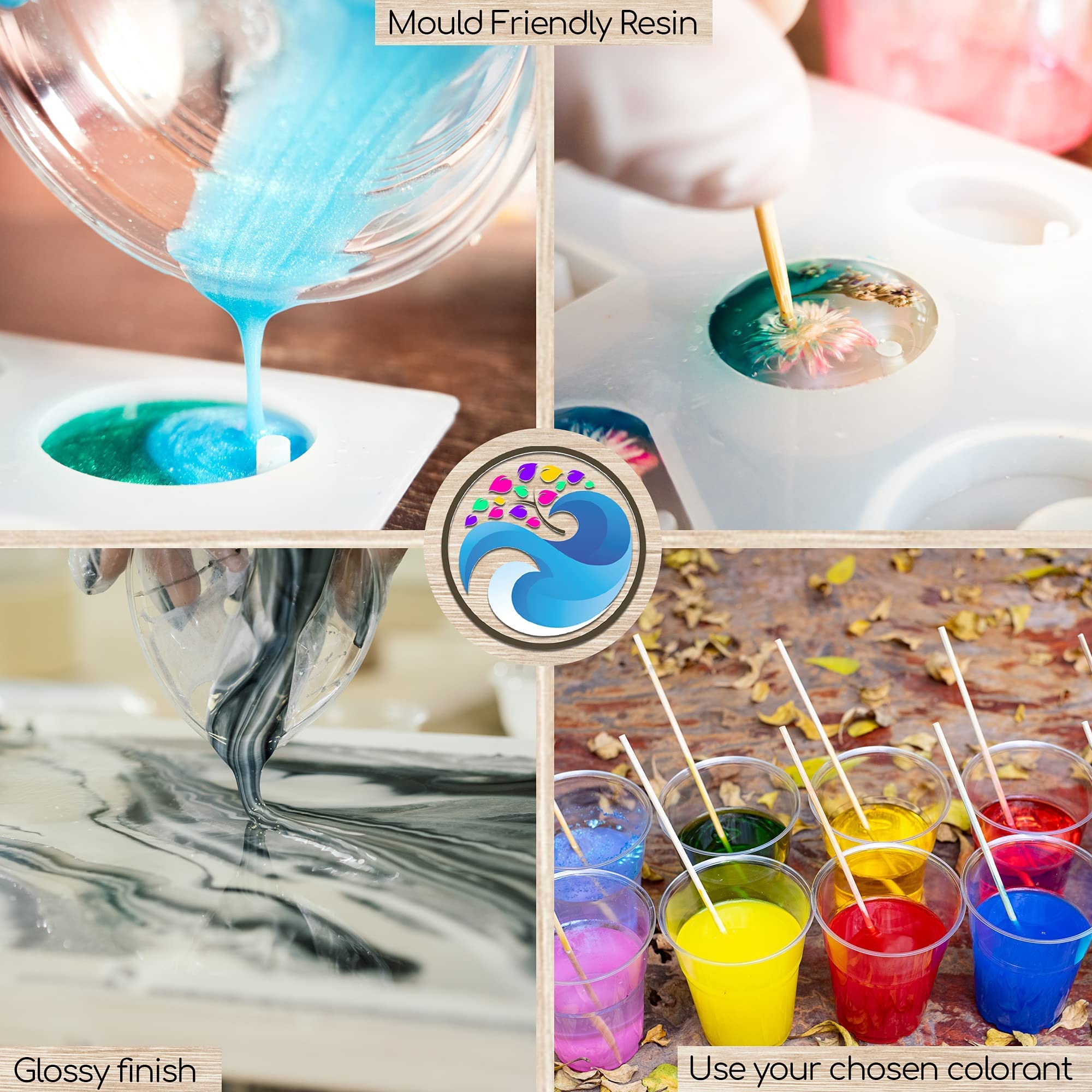 RESIN GLORY Epoxy Resin Kit 1000ml /33oz 11 Ratio Crystal Clear for