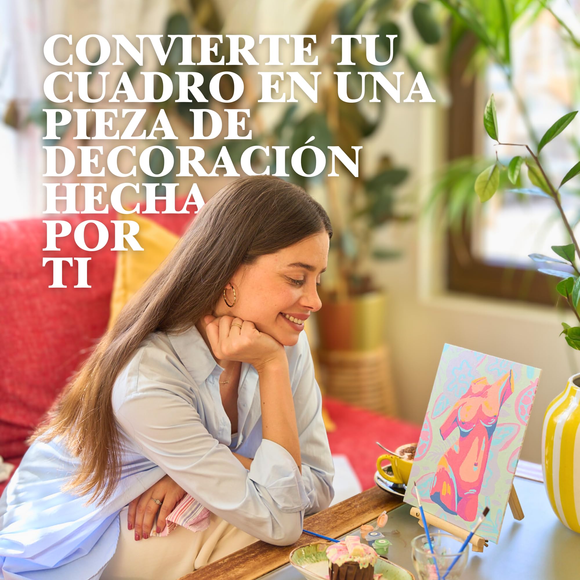 CUKITOPÍA Quadri da dipingere con numeri adulti. Kit completo: tela con cornice, pittura, cavalletto e pennelli. Rilassante. Ideale per artigianato adulto e regalo creativo. (Capybara)
