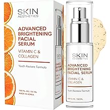 Vitamin C Serum For Face - Dermatologist Tested - with Collagen For Dark Spots, Skin Brightening, Anti-Aging &amp; Acne + Fine Lines &amp; Wrinkles - Vegan, Clean Beauty Korean Skin care