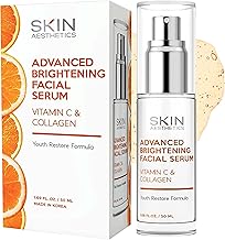 Vitamin C Serum For Face - Dermatologist Tested - with Collagen For Dark Spots, Skin Brightening, Anti-Aging & Acne + Fine Lines & Wrinkles - Vegan, Clean Beauty Korean Skin care